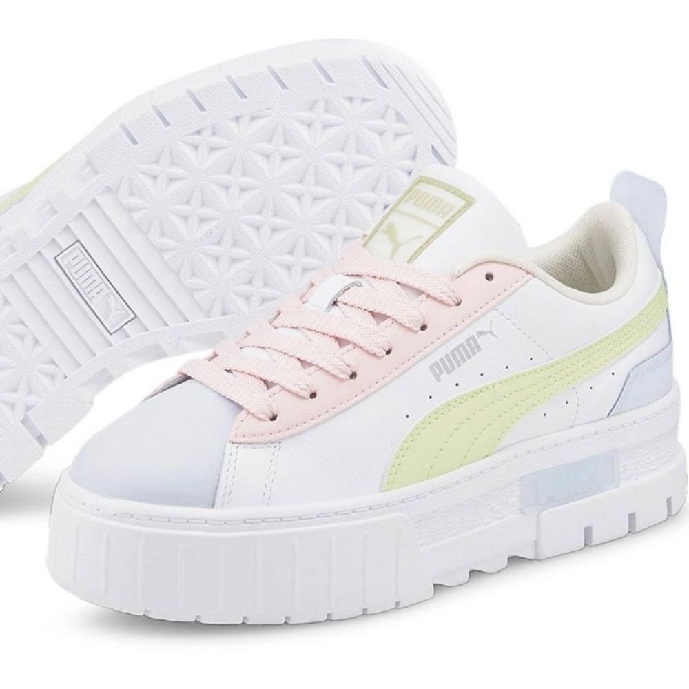 puma mayze platform in pop neon - size 8.5